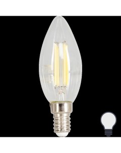 Лампа светодиодная филаментная E14 220 В 5 Вт свеча прозрачная 520 лм белый свет Osram