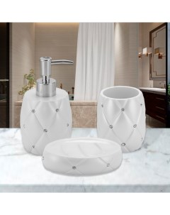 Комплект для ванной Ампир дозатор стакан для зубных щеток мыльница Zenfort