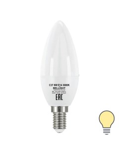 Лампа светодиодная E14 175 250 В 8 Вт свеча 750 лм теплый белый цвет света Bellight
