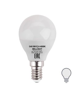 Лампа светодиодная E14 175 250 В 8 Вт шар 750 лм нейтральный белый цвет света Bellight