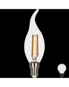 Лампа светодиодная LED Filament E14 11 Вт свеча на ветру прозрачная 750 лм Gauss