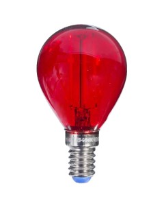 Лампа светодиодная Color шар E14 5 Вт свет красный Uniel