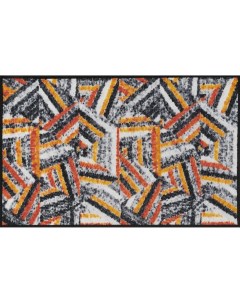 Коврик декоративный нейлон Кристалл 50x80 см цвет оранжевый Ctim