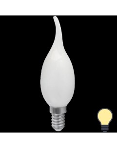 Лампа светодиодная Filament Milky Е14 5 Вт свеча на ветру 590 Лм теплый белый Gauss