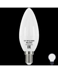Лампа светодиодная Е14 7 Вт свеча 600 Лм нейтральный белый свет Bellight