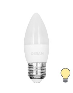 Лампа светодиодная свеча 5Вт 470Лм E27 теплый белый свет Osram