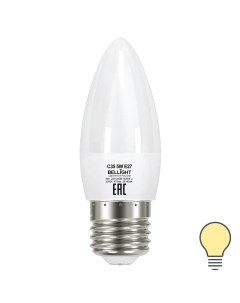 Лампа светодиодная E27 220 240 В 5 Вт свеча 470 лм теплый белый цвет света Bellight
