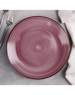 Тарелка обеденная Морской мир d 27 см цвет бордовый Доляна
