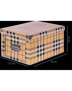 Коробка картонная 35x25x17 5 см клетка Storidea