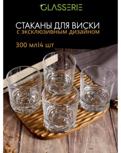 Набор из 4 х стаканов для виски SPIRIT OF ANIMALS 300мл Glasserie