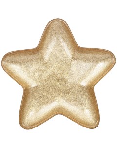 Блюдо ACKAM Star gold shiny 17х17см стекло 339 082_ Akcam
