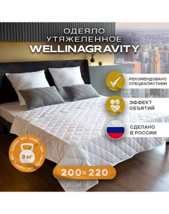 Утяжеленное одеяло 200х220 белое 9кг WGS 22 Wellinagravity