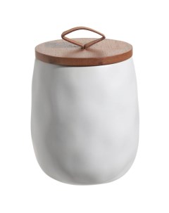 Шкатулка для ванной 11 см керамика бамбук молочная Diza Kuchenland
