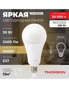 Лампочка светодиодная TH B2354 30 Вт E27 А95 груша 3000K теплый белый свет Thomson