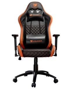 Кресло компьютерное игровое офисное геймерский игровой стул RAMPART Orange Cougar