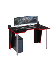 Компьютерный стол КСТ 18 Черный с красной кромкой Сокол