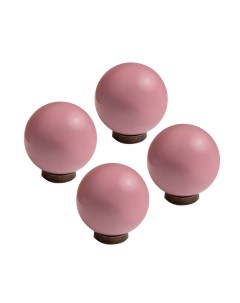 Комплект из 4 шт ручка кнопка розовая керамика KF12 16 Кerron