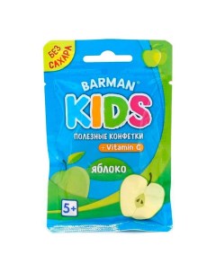 Леденцовая карамель Kids яблоко 16 г Barman