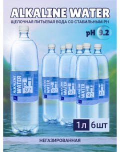 Питьевая вода щелочная pH 9 2 негазированная 6 шт по 1 л Alkaline water
