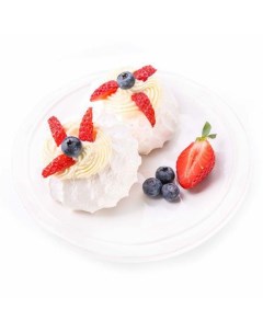 Пирожные безе Павлова с нежным кремом и ягодами 65 г x 2 шт Nobrand