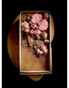 Шоколадная плитка Цветочная фантазия с бабочкой 110 г Vchocolata
