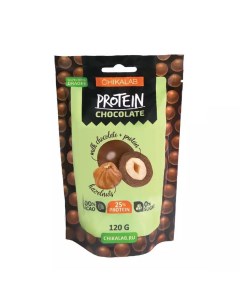Драже Protein Chocolate 25 протеина без сахара фундук в шоколаде 120 г Chikalab