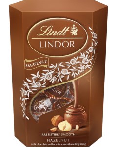 Конфеты шоколадные Lindor из молочного шоколада с кусочками фундука 200 г Lindt