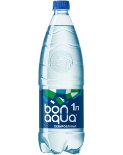 Вода питьевая BonAqua газированная 1 л Bona aqua