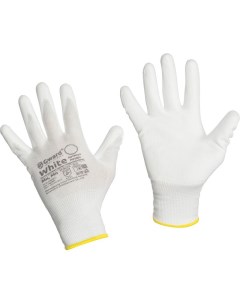 Перчатки защитные нейлон White PU1001 с п у покрытием р 8 12 пар уп Gward