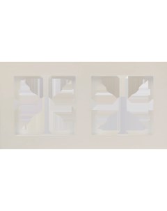 Рамка для розеток и выключателей Vesna 2 поста горизонтальная цвет жемчужный белый Lezard
