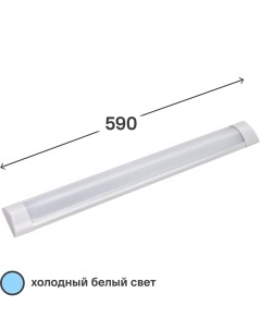 Светильник линейный светодиодный ДПО 3017 590 мм 18 Вт холодный белый свет Tdm еlectric
