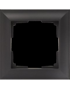 Рамка для розеток и выключателей Fiore 1 пост цвет чёрный матовый Werkel