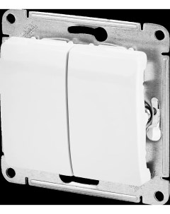 Выключатель встраиваемый Schneider Electric Glossa 2 клавиши цвет белый Systeme electric