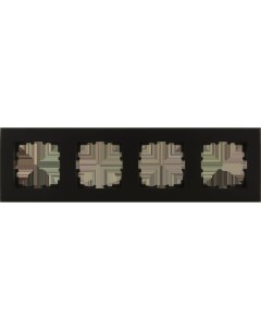 Рамка для розеток и выключателей Виктория плоская 4 поста цвет чёрный Lexman