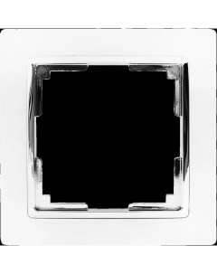 Рамка для розеток и выключателей Snabb 1 пост цвет белый хром Werkel