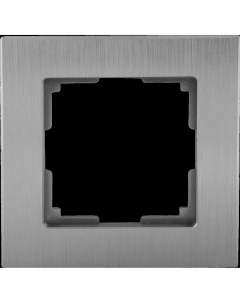 Рамка для розеток и выключателей Aluminium 1 пост металл цвет алюминий Werkel