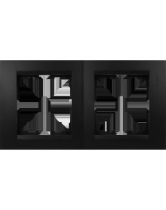 Рамка для розеток и выключателей Karina 2 поста вертикальная цвет черный бархат Lezard