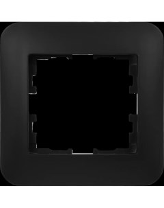 Рамка для розеток и выключателей Karina Life 1 пост горизонтальная цвет черный Lezard