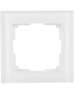 Рамка для розеток и выключателей Favorit 1 пост стекло цвет белый Werkel