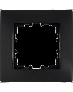Рамка для розеток и выключателей Виктория сферическая 1 пост цвет чёрный бархат Lexman