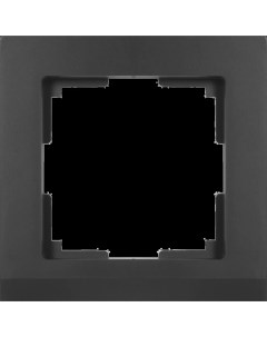 Рамка для розеток и выключателей Stark 1 пост цвет чёрный матовый Werkel