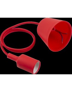 Патрон для лампы E27 с подвесом 1 м цвет красный Tdm еlectric