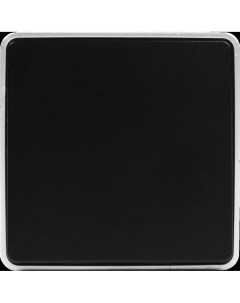 Выключатель накладной Gallant 1 клавиша цвет чёрный с серебром Werkel