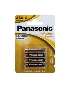 Батарейка Alkaline Power 1 5 В AAA LR03 4 штуки в блистере Panasonic