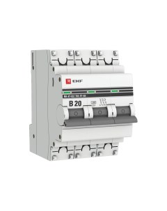 Автоматический выключатель mcb4763 3 20C pro ВА 47 63 3P 4 5kA 20 А в упаковке 2 шт Ekf
