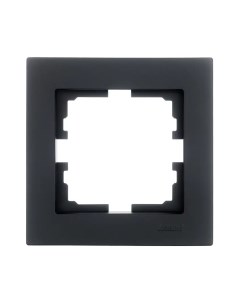 Рамка для розеток и выключателей Vesna 742 4200 146 1 пост цвет черный матовый Lezard
