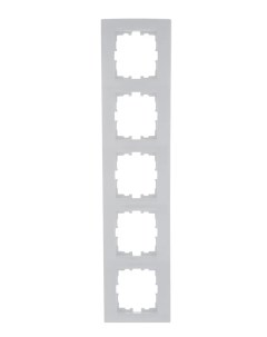 Рамка для розеток и выключателей Karina 5 постов горизонтальная цвет белый Lezard