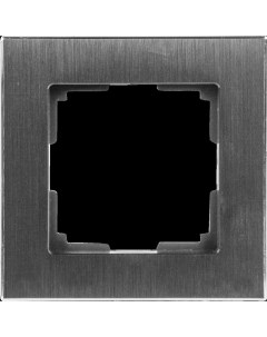 Рамка для розеток и выключателей Aluminium 1 пост металл цвет черный алюминий Werkel