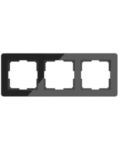 Рамка для розеток и выключателей W0032708 3 поста цвет черный Werkel