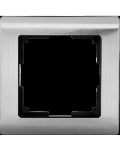 Рамка для розеток и выключателей Metallic 1 пост металл цвет глянцевый никель Werkel